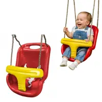 Leagăn tip scaunel Fun pentru bebeluși – roșu-galben