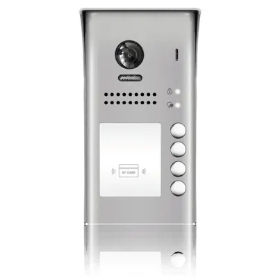 Panou video color de apel exterior DT607-ID-S4, conexiune pe 2 fire, camera WIDE ANGLE 170 , pentru 4 abonati, control acces