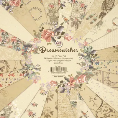 Carton de designer Em Art - Dreamcatcher, 230 g/m2, 30.5 x 30.5 cm, bilateral(24 designul, 24 coli)
