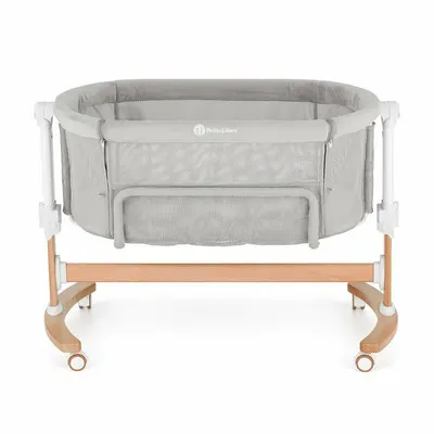 Patut co-sleeper, Petite&Mars, Glory, 2 in 1, Cu leganare, Cu ajustare pe inaltime in 5 pozitii, Cu saltea, Pliabil, Geanta de transport inclusa,0 luni+, Greutate suportata: 9 kg, Bej