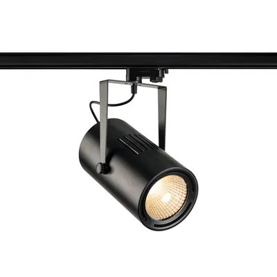 Iluminat decorativ pe sina, Traseele EURO SPOT TRACK, negru 3000K, 60 °, inclusiv. adaptor 3 circuite