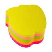 Notes adeziv Office Cover SN4505M, 100 coli, 75x75mm, 5 culori neon, forma mar, blister