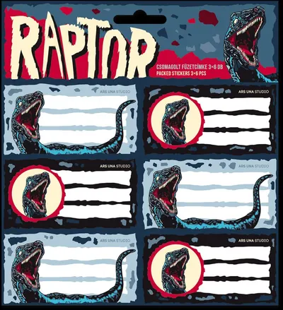 Etichete scolare Ars Una Raptor - 18 buc