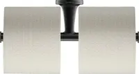Suport hartie igienica Duravit Starck T 0099384600, montare pe perete, dublu, metal, Negru mat