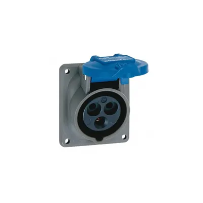 Panou montaj priza inclinata Hypra- IP44 -200/250 V~ - 16 A -2P+E -plast