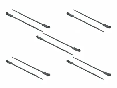 Set 10 buc bride L 270 x W 4.8 mm cu eticheta Negru, Delock 18961