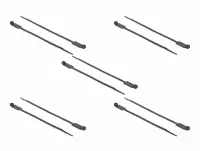 Set 10 buc bride L 270 x W 4.8 mm cu eticheta Negru, Delock 18961