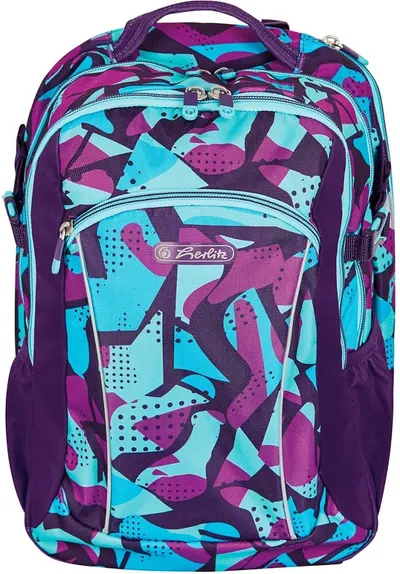 Ghiozdan școlar școlar Herlitz Ultimate - Camo Purple