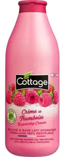 Cottage Gel de duș și spumă de baie Raspberry Cream, 750 ml