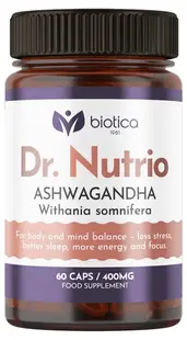 Dr. Nutrio Ashwagandha, 400 mg, 60 capsule, Biotica 1961