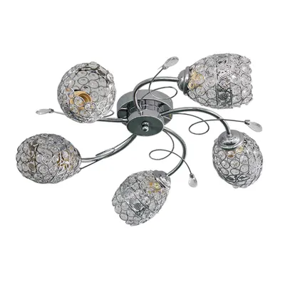 Lustra Saphire Crom+Alb 5xE27 60W