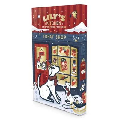 LILY'S KITCHEN Christmas Advent Calendar, XS-XL, cutie recompense câini, 68g