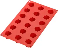 Formă din silicon Lekue – Mini Cannelé, 30 x 17.5 x 2.8 cm, roșie