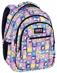 Ghiozdan școlar BackUp 8 O - BFF Dogs, cu 3 compartimente