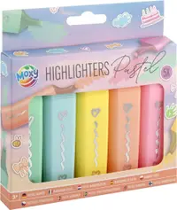 Set de marcaje text Moxy - 5 buc, culori pastelate