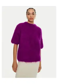 Pulover dama - violet - mohair/poliamida -