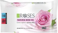 Nature of Agiva Roses Șervețele umede cu ulei de trandafir, 15 buc