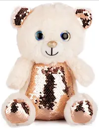 Jucărie de pluș Amek Toys - Ursuleț de pluș cu paiete, 28 cm