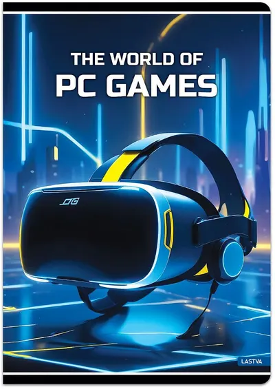 Caiet Lastva PC Games - A5, 52 de coli, roșu lat, sortiment