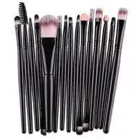 Set 15 Pensule Profesionale Pentru Machiaj, Negre - AS02