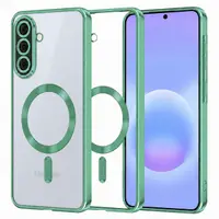 Husa MagSafe pentru Samsung Galaxy A57 5G, Techsuit, Luxury Crystal, Verde Deschis