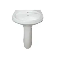 Set lavoar cu piedestal Repose 55 cm alb lucios