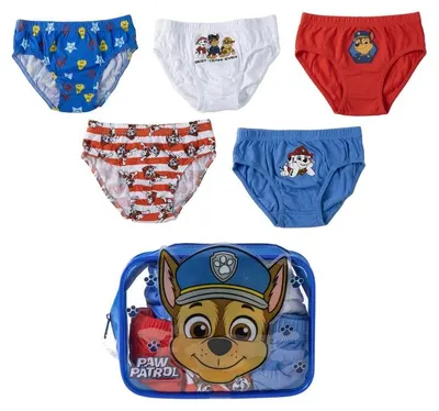 Chiloți pentru copii Cerda - Paw Patrol, 5 bucăți, cu neceser, 2-3 ani