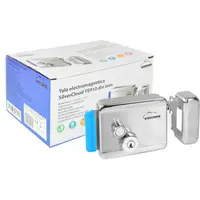 Yala electromagnetica aplicata, reversibila, SilverCloud YE910 din inox cu butuc dublu si buton, NC