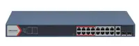 Switch 16 porturi POE Hikvision DS-3E1318P-EI(B), L2, Smart Managed, 16 × 100 Mbps PoE RJ45 ports si 2 × porturi gigabit, Putere
