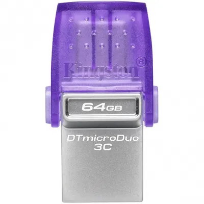 Memorie Externa USB-A 3.2 / USB-C Kingston microDuo 3C, 64Gb DTDUO3CG3/64GB