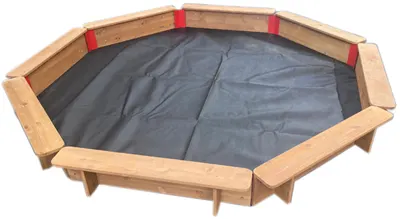 Nisipar mare pentru copii cu bănci Acool Toy - Octogonal, 360 cm
