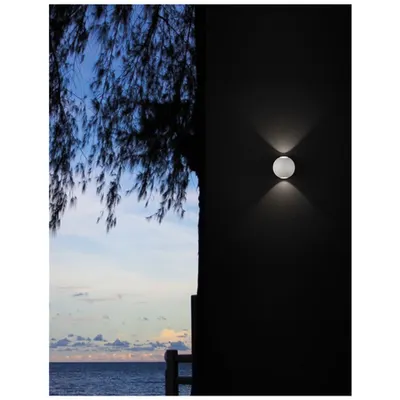 Aplica COMO Nisipiu Alb Aluminiu & Sticla, Deschis in 2 directions LED 2x5 Wat 560Lm 3000K, 220-240 Volt 50Hz Beam 2x51 degrees -IP54