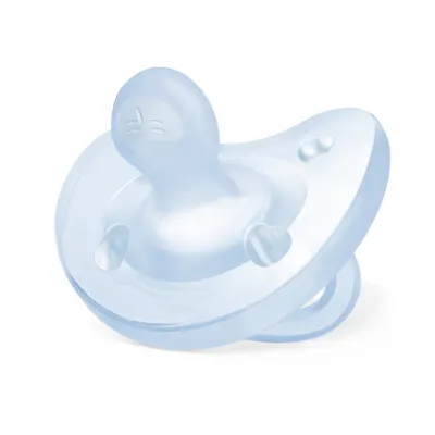 Suzeta anat. Chicco PhysioSoft, s., bleu, 0-6luni