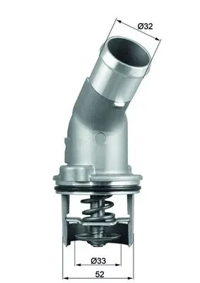 Termostat lichid racire (92 C) potrivit AUDI A4 B6, A4 B7, A6 C5, A6 C6, A8 D3 1.8-4.2 11.98-06.08