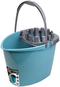 Găleată ovală cu sită pentru cârpe Magic Clean - Premium, 14 l, acvamarin