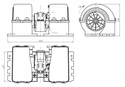 Ventilator habitaclu 24V potrivit MAN F90, F90 UNTERFLUR, L2000, M 2000 L, M90 07.86