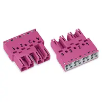 Plug; 4-pole; Cod. B; 4,00 mm²; pink