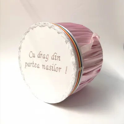 Cutie pentru botez cu broderie a, œCu drag din partea nasilora, 4
