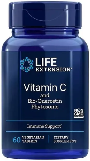 Vitamin C and Bio-Quercetine Phytosome, 60 vege tablete, Life Extension