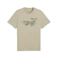 Tricou fitness bărbați logo grafică Camo, galben deschis PUMA