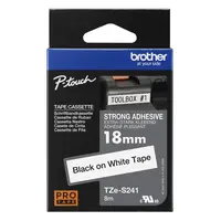 Banda continua laminata adeziv puternic, Brother TZe-S241, 18mm, 8m pentru aparat etichetare imprimanta brother