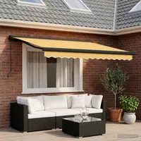 vidaXL Copertină retractabilă Nisipiu 400 × 300 cm Pânză și Aluminiu