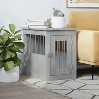 vidaXL Ladă pentru câini, gri beton, 45x62x59 cm, lemn prelucrat