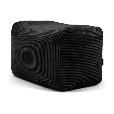 Fotoliu bean bag negru cu tapițerie din catifea reiată Plus 70 Lounge – SLOWDOWN
