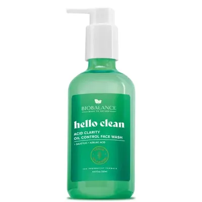 Gel de curatare cu Acid Salicilic + Acid Azelaic Hello Clean Acid Clarity, 250ml, Bio Balance