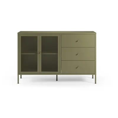 Comodă verde din metal 140x90x40 cm Fayna – Marckeric