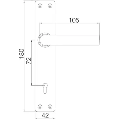 Maner Usa Interior + Sild P, 72, Alb, Feroneria