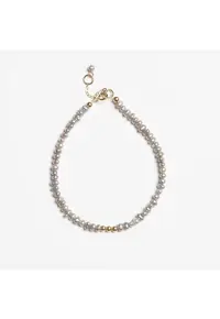 Bratara din perle gri naturale 3.5 mm si aur filat 14K - Cella
