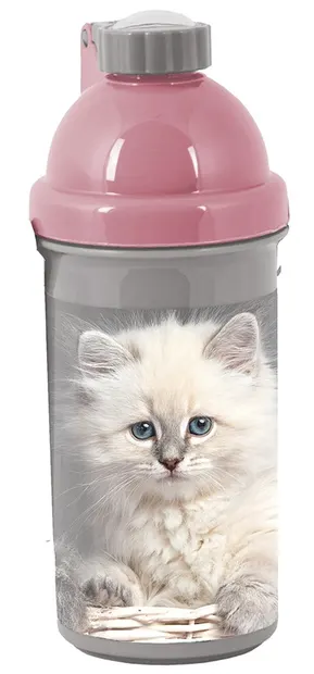 Sticlă de apă Paso Cat - Pisicuță albă, 500 ml