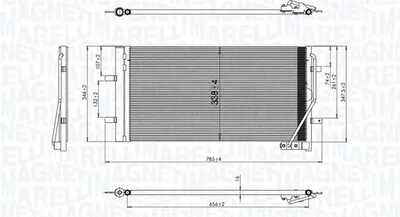 Condensator climatizare (cu uscator) potrivit AUDI Q3 1.4 2.0 2.0D 06.11-10.18